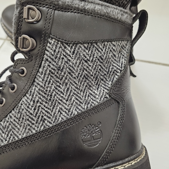 Timberland Britton Harris Tweed Boots Size US 9  Black & Grey Fall/Winter boots - Picture 6 of 12